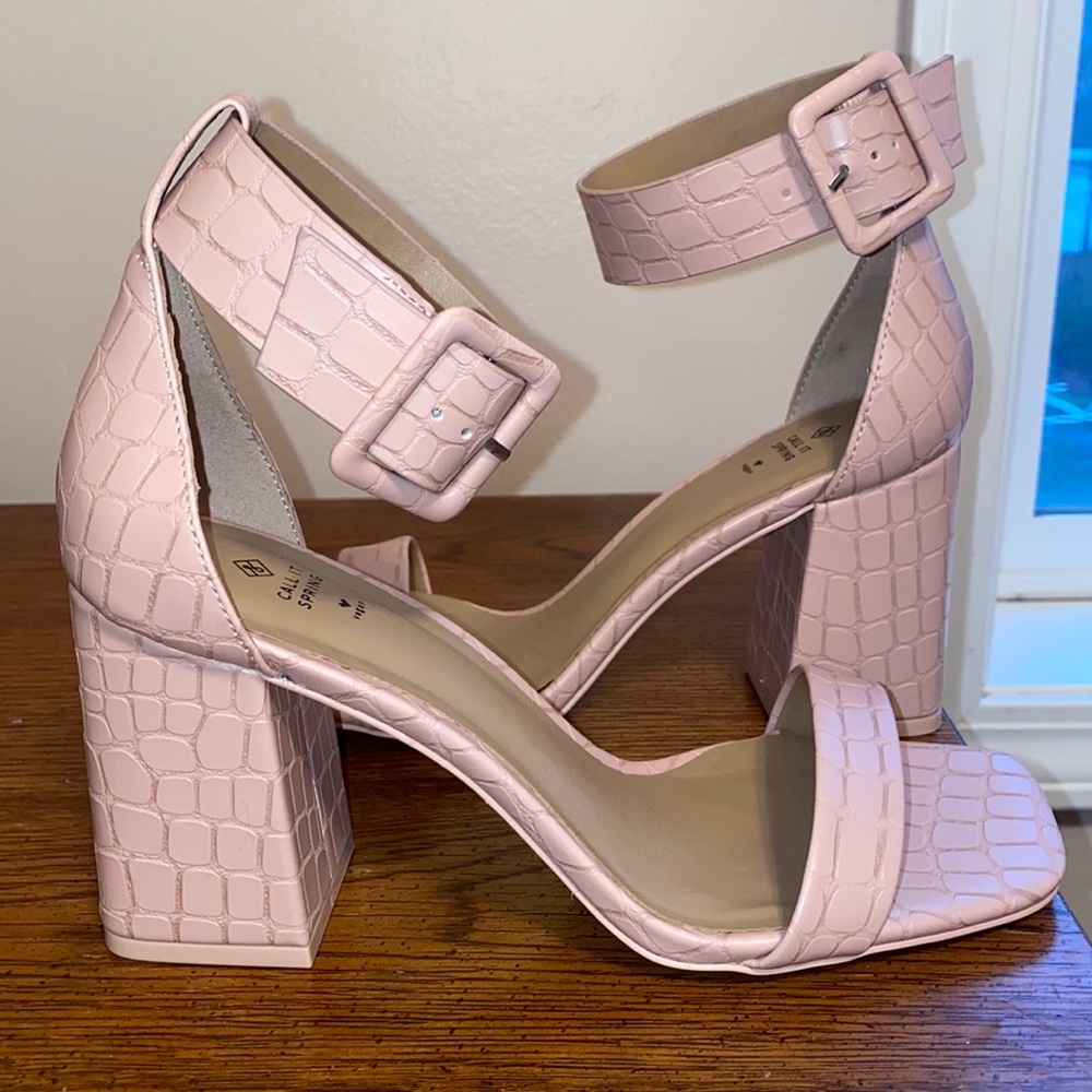 Brand new blush/nude size 7.5 block heels from Call it Spring